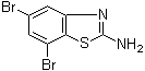 5,7-二溴-2-苯并噻唑胺分子结构 (CAS 1000289-40-6)