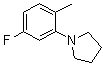 1-(5-氟-2-甲基苯基)吡咯烷分子结构 (CAS 1000339-32-1)