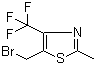 structure of CAS# 1000339-73-0, 5-(Bromomethyl)-2-methyl-4-(trifluoromethyl)-1,3-thiazole