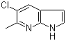 5-氯-6-甲基-1H-吡咯并[2,3-b]吡啶分子结构 (CAS 1000340-18-0)