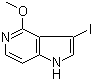 structure of CAS# 1000341-25-2, 3-碘-4-甲氧基-1H-吡咯并[3,2-c]吡啶