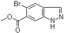structure of CAS# 1000342-30-2, 5-溴-1H-吲唑-6-羧酸甲酯
