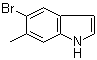 structure of CAS# 1000343-13-4, 5-溴-6-甲基-1H-吲哚