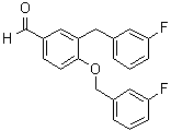 3-(3-氟苄基)-4-[(3-氟苄基)氧基]苯甲醛分子结构 (CAS 1000370-24-0)