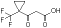 beta-氧代-1-(三氟甲基)环丙烷丙酸分子结构 (CAS 1000525-62-1)