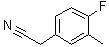 structure of CAS# 1000548-41-3, 4-Fluoro-3-methylbenzeneacetonitrile