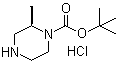 (2R)-2-甲基-1-哌嗪甲酸叔丁酯盐酸盐分子结构 (CAS 1000853-53-1)
