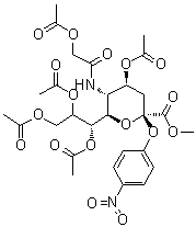 CAS 登录号：1000890-49-2, N-[2-(乙酰氧基)乙酰基]-2-O-(4-硝基苯基)-alpha-神经氨酸甲酯 4,7,8,9-四乙酸酯