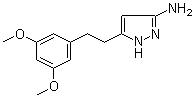 structure of CAS# 1000895-53-3, 5-[2-(3,5-二甲氧基苯基)乙基]-1H-吡唑-3-胺