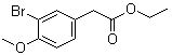 3-溴-4-甲氧基苯乙酸乙酯分子结构 (CAS 100125-96-0)