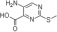 5-氨基-2-(甲硫基)嘧啶-4-羧酸分子结构 (CAS 100130-05-0)