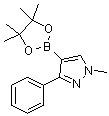structure of CAS# 1002334-06-6, 1-Methyl-3-phenyl-4-(4,4,5,5-tetramethyl-1,3,2-dioxaborolan-2-yl)-1H-pyrazole