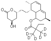 structure of CAS# 1002347-71-8, 六氘代辛伐他汀