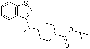 4-(1,2-苯并异噻唑-3-基(甲基)氨基)-1-哌啶羧酸叔丁酯分子结构 (CAS 1002355-67-0)