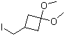 structure of CAS# 1003013-83-9, 3-(碘甲基)-1,1-二甲氧基环丁烷