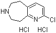 2-氯-6,7,8,9-四氢-5H-吡啶并[2,3-d]氮杂卓盐酸盐分子结构 (CAS 1003591-00-1)