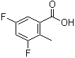 structure of CAS# 1003710-06-2, 3,5-二氟-2-甲基苯甲酸