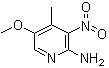 5-甲氧基-4-甲基-3-硝基-2-氨基吡啶分子结构 (CAS 1003711-16-7)