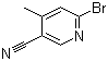 6-溴-4-甲基吡啶-3-甲腈分子结构 (CAS 1003711-35-0)