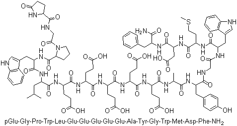 structure of CAS# 10047-33-3, Gastrin I Human