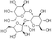 beta-D-呋喃果糖基 O-beta-D-吡喃半乳糖基-(1→2)-alpha-D-吡喃葡萄糖苷分子结构 (CAS 1004760-17-1)