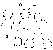 structure of CAS# 100486-97-3, 2,2',4-三(2-氯苯基)-5-(3,4-二甲氧基苯基)-4'5'-二苯基-1,1'-二咪唑
