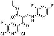 CAS 登录号：100490-99-1, 2-(2,6-二氯-5-氟吡啶-3-羰基)-3-(2,4-二氟苯基氨基)丙烯酸乙酯