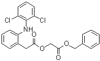 醋氯芬酸苄酯分子结构 (CAS 100499-89-6)