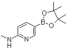 structure of CAS# 1005009-98-2, 6-Methylaminopyridine-3-boronic acid pinacol ester