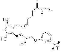structure of CAS# 1005193-64-5, (5Z)-7-[(1R,2R,3R,5S)-3,5-二羟基-2-[(1E,3R)-3-羟基-4-[3-(三氟甲基)苯氧基]-1-丁烯-1-基]环戊基]-N-乙基-5-庚烯酰胺