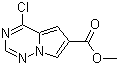 4-氯吡咯并[2,1-f][1,2,4]三嗪-6-甲酸甲酯分子结构 (CAS 1005196-61-1)