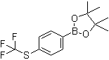 4-三氟甲硫基苯硼酸频哪醇酯分子结构 (CAS 1005206-25-6)