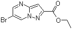 6-溴吡唑并[1,5-a]嘧啶-2-羧酸乙酯分子结构 (CAS 1005209-42-6)