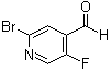 2-溴-5-氟异烟醛分子结构 (CAS 1005291-43-9)