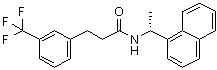 N-[1-(R)-(1-Naphthyl)ethyl]-3-[3-trifluoromethylphenyl]propanamide molecular structure (CAS 1005450-55-4)