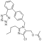 O-乙酰基氯沙坦分子结构 (CAS 1006062-27-6)