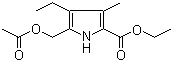 5-(乙酰氧甲基)-4-乙基-3-甲基-1H-吡咯-2-羧酸乙酯分子结构 (CAS 100619-73-6)