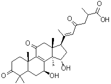 CAS # 100665-40-5, (7beta,15alpha,20E)-7,15-Dihydroxy-3,11,23-trioxolanosta-8,20(22)-dien-26-oic acid, Ganoderenic acid A