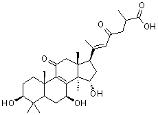 灵芝烯酸 C分子结构 (CAS 100665-42-7)
