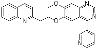CAS 登录号：1006890-01-2, 7-甲氧基-4-(吡啶-3-基)-6-[2-(喹啉-2-基)乙氧基]喹唑啉