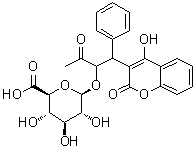 CAS # 1007224-61-4, 10-Hydroxywarfarin beta-D-glucuronide, 1-[(4-Hydroxy-2-oxo-2H-1-benzopyran-3-yl)phenylmethyl]-2-oxopropyl beta-D-glucopyranosiduronic acid