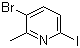 3-溴-6-碘-2-甲基吡啶分子结构 (CAS 1008361-77-0)