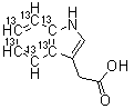CAS # 100849-36-3, 1H-Indole-3a,4,5,6,7,7a-<sup>13</sup>C<sub>6</sub>-3-acetic acid