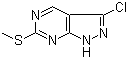 structure of CAS# 100859-88-9, 3-氯-6-(甲硫基)-1H-吡唑并[3,4-d]嘧啶