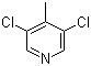 structure of CAS# 100868-46-0, 3,5-二氯-4-甲基吡啶
