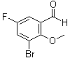 3-溴-5-氟-2-甲氧基苯甲醛分子结构 (CAS 1009093-60-0)