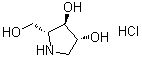 structure of CAS# 100991-92-2, (2R,3R,4R)-3,4-Dihydroxy-2-(hydroxymethyl)pyrrolidine hydrochloride