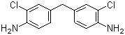 structure of CAS# 101-14-4, 4,4'-Methylene bis(2-chloroaniline)