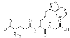 L-gamma-谷氨酰基-S-(1H-吲哚-3-基甲基)-L-半胱氨酰基甘氨酸分子结构 (CAS 101038-93-1)
