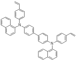 structure of CAS# 1010396-31-2, N4,N4'-二(4-乙烯基苯基)-N4,N4'-二-1-萘基联苯-4,4'-二胺